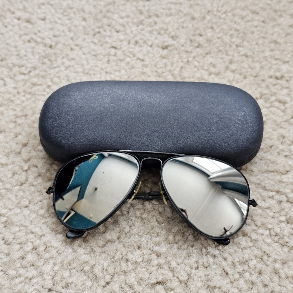 Vintage B&L Ray Ban USA sunglasses black frames mirror lenses